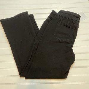 Denim & co black comfy knit lightly boot cut jeans size 14.
